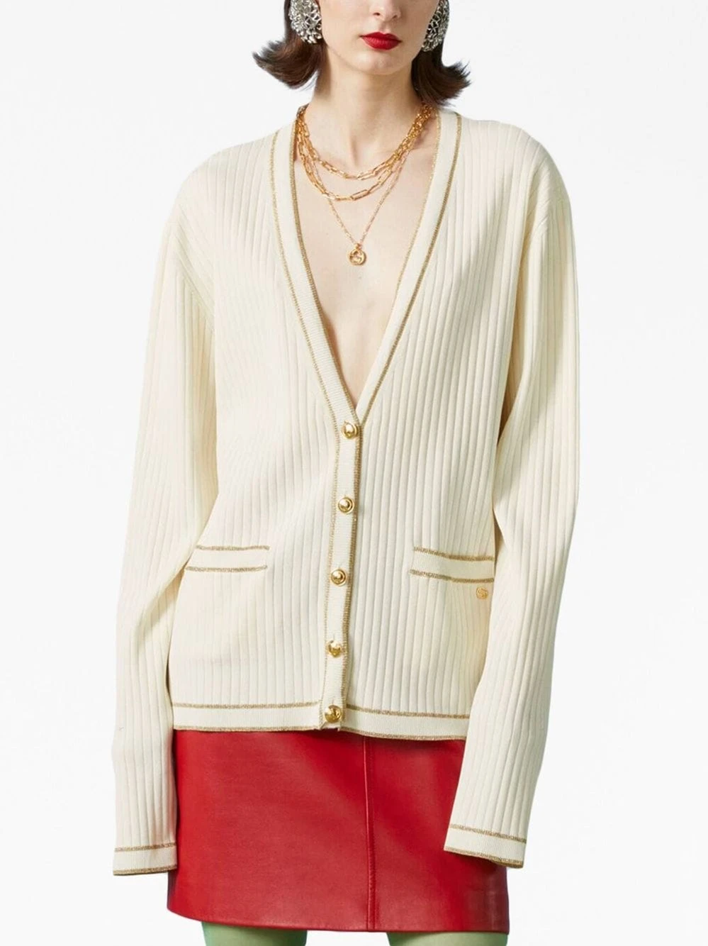 Gucci Cardigan In Viscosa Con Scollo A V 6 Gucci Cardigan In Viscosa Con Scollo A V - immagine 4