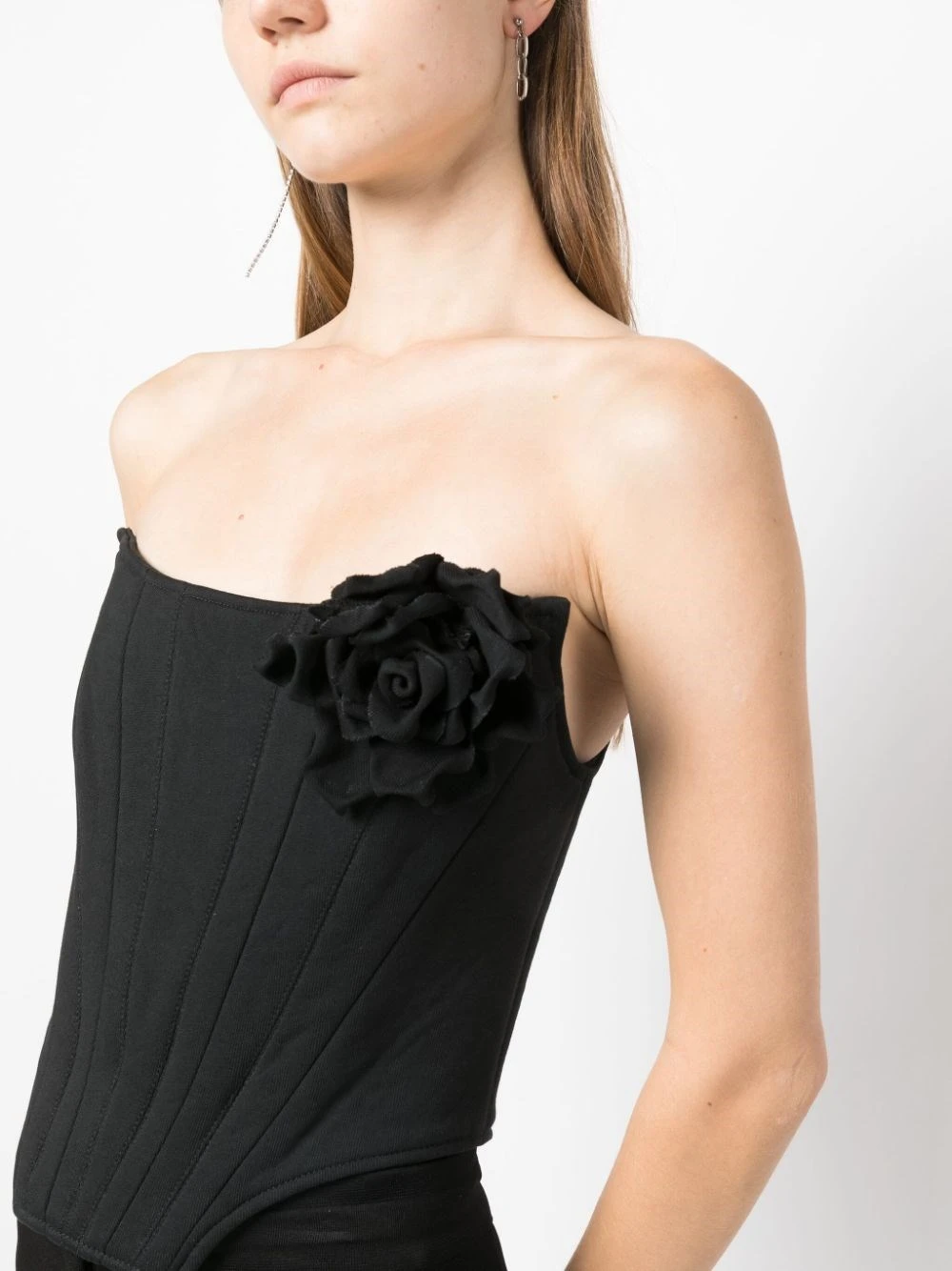 Top Bustier Con Dettaglio Fiori 3D 5 Top Bustier Con Dettaglio Fiori 3D - immagine 3