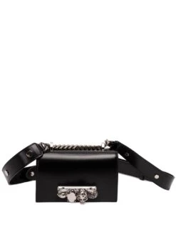 Alexander McQueen Borsa A Bauletto In Pelle "Mini Jewelled"
