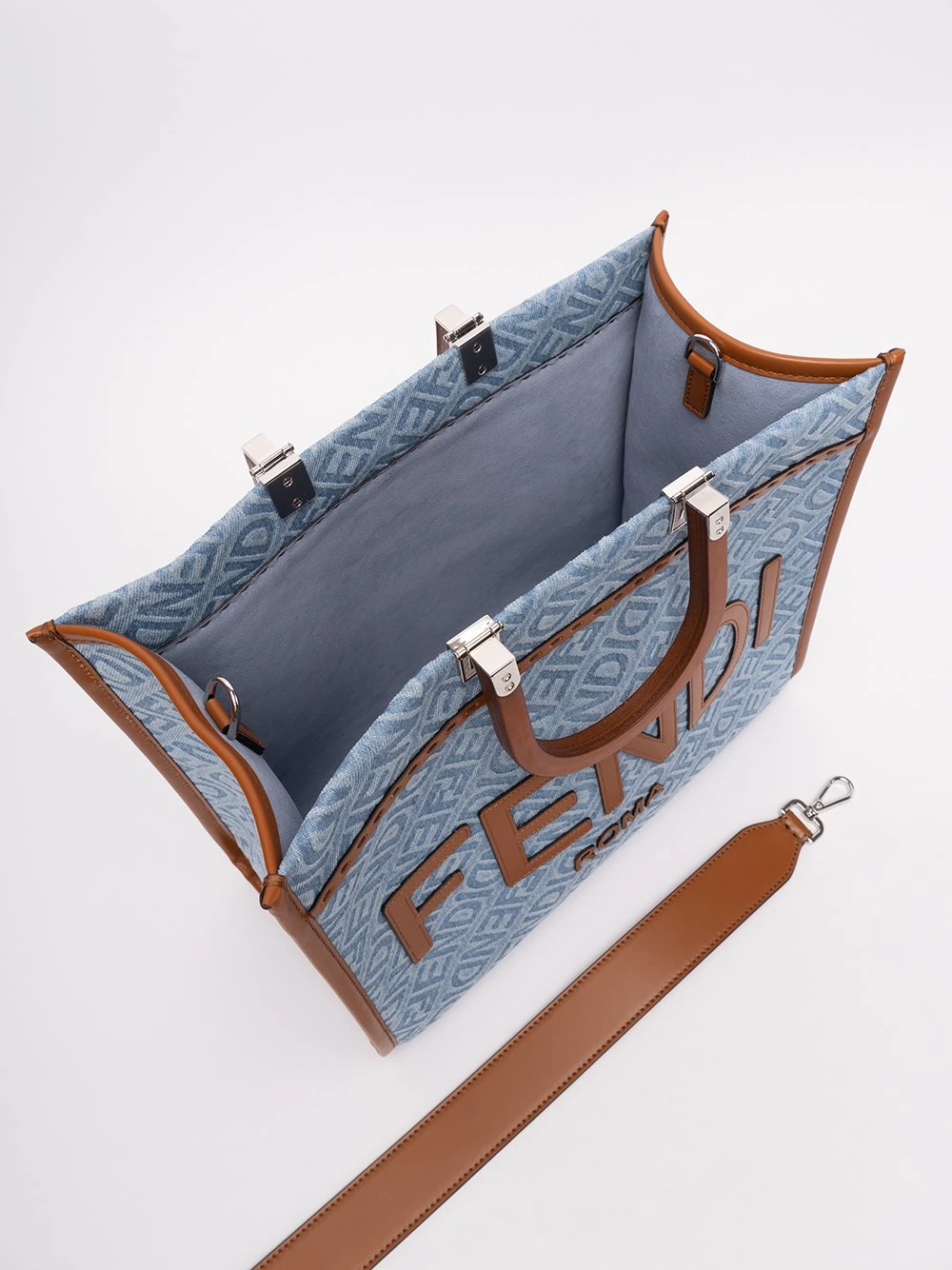 Borsa Tote In Denim 'Fendi Sunshine' 7 Borsa Tote In Denim 'Fendi Sunshine' - immagine 5