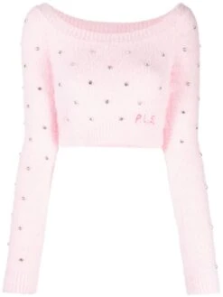 Maglione A Collo Alto Cropped