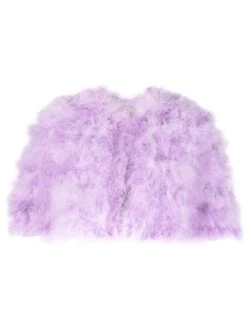 Twin Set Short Jacket With Feathers