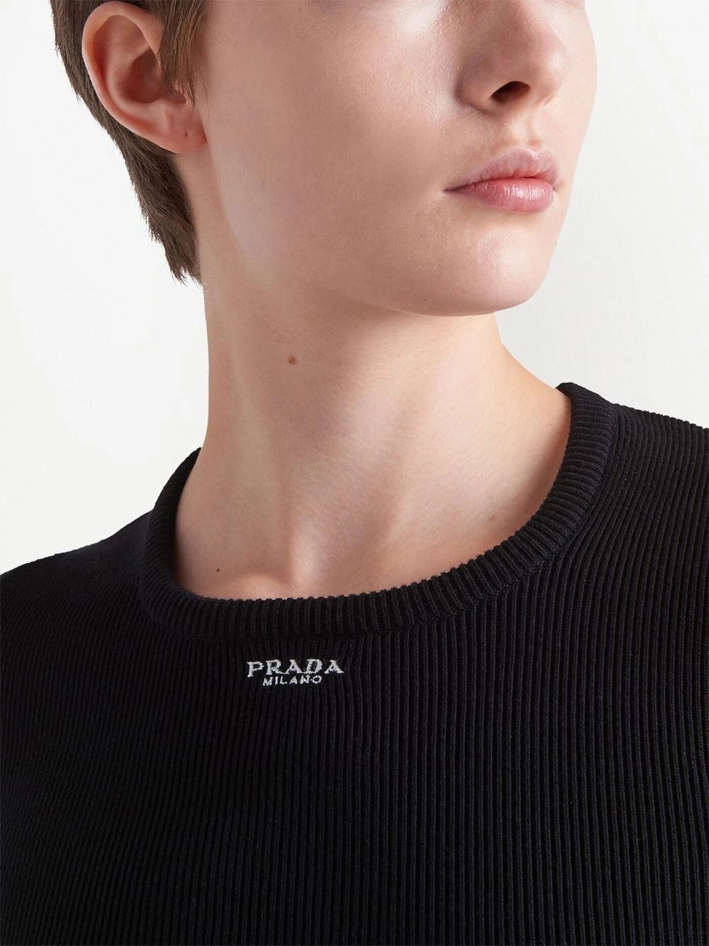 Prada Maglione In Cotone Con Ricamo Logo 7 Prada Maglione In Cotone Con Ricamo Logo - immagine 5