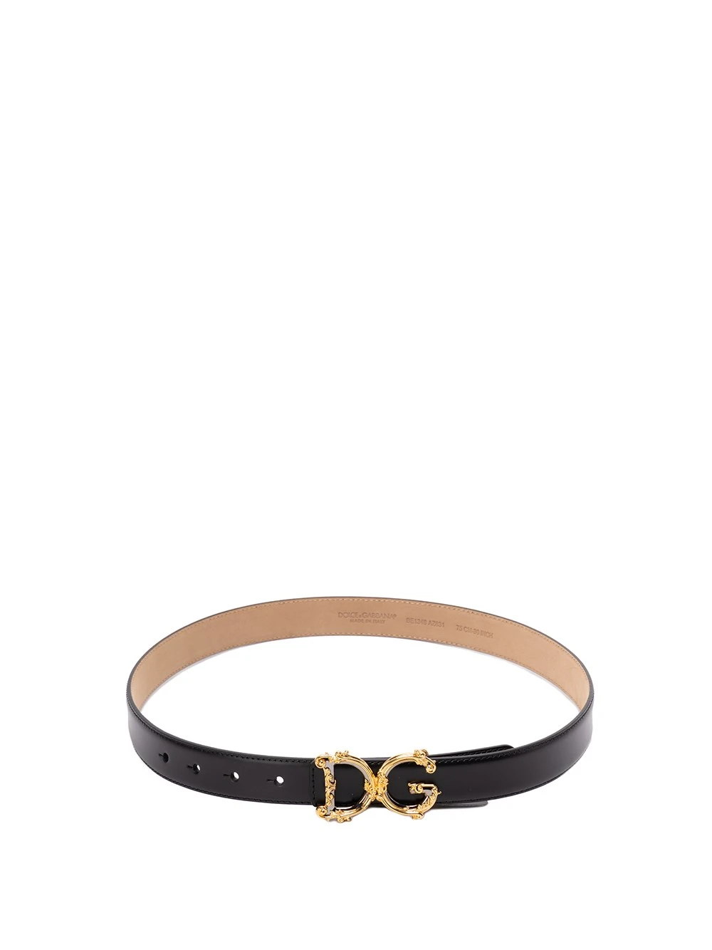 Dolce & Gabbana Cintura In Pelle Con Fibbia Logo DG 3 Dolce & Gabbana Cintura In Pelle Con Fibbia Logo DG