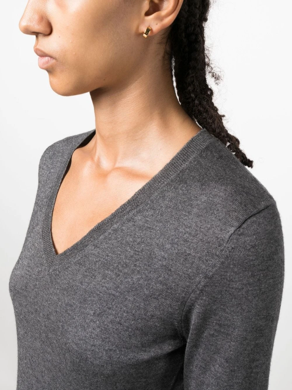 Maglione Slim Fit Con Scollo A V 6 Maglione Slim Fit Con Scollo A V - immagine 4