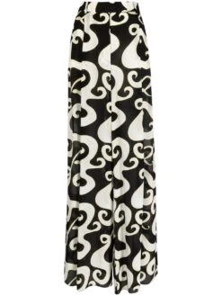 Rochas Pantaloni A Gamba Ampia Fluid