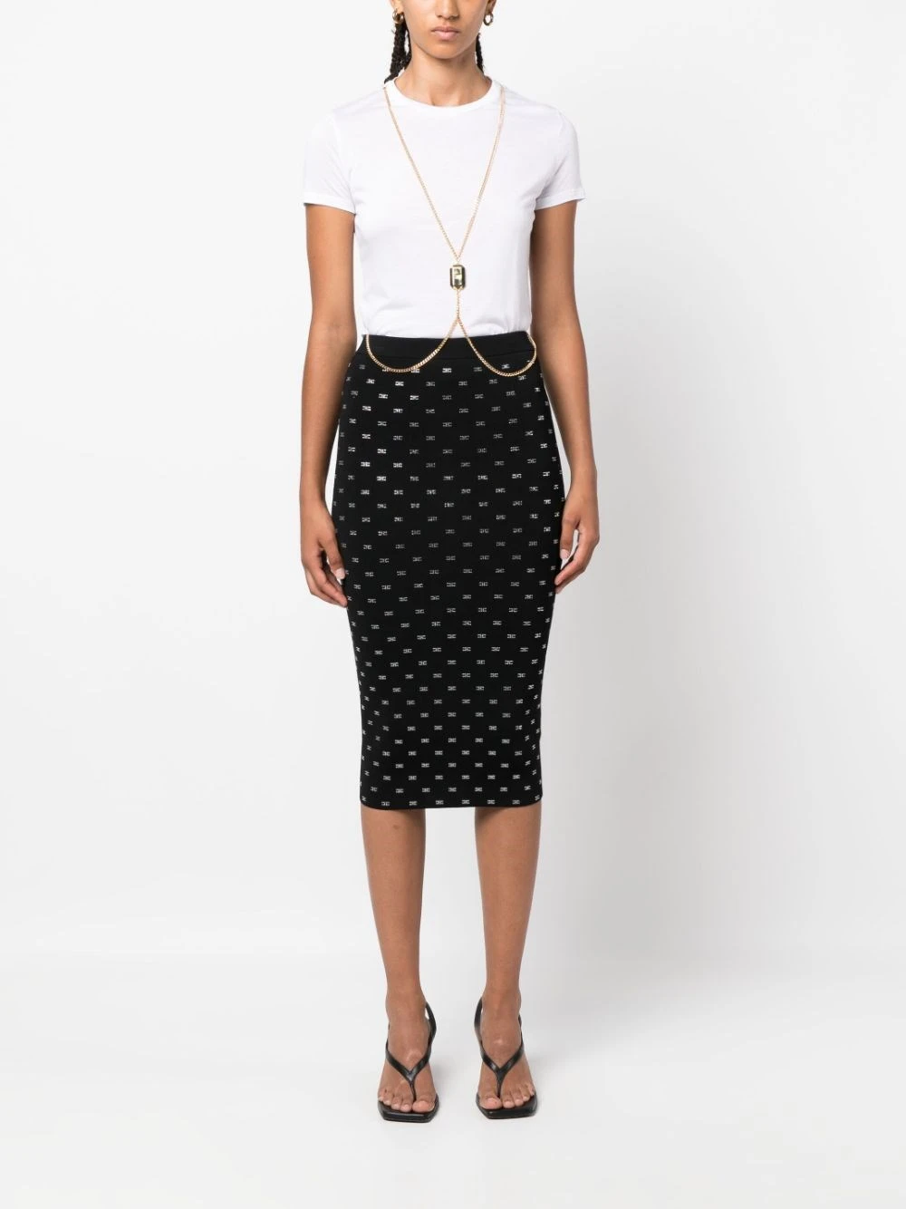 Elisabetta Franchi Gonna Midi In Maglia 4 Elisabetta Franchi Gonna Midi In Maglia - immagine 2