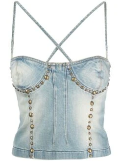 Blumarine Top In Denim