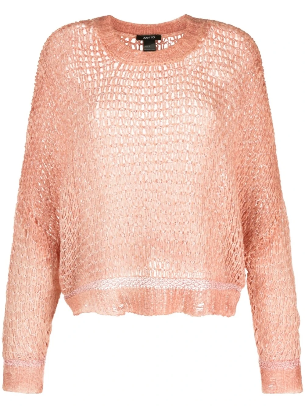 Pullover Con Scollo Rotondo E Punto Fantasia Con Seta 3 Pullover Con Scollo Rotondo E Punto Fantasia Con Seta