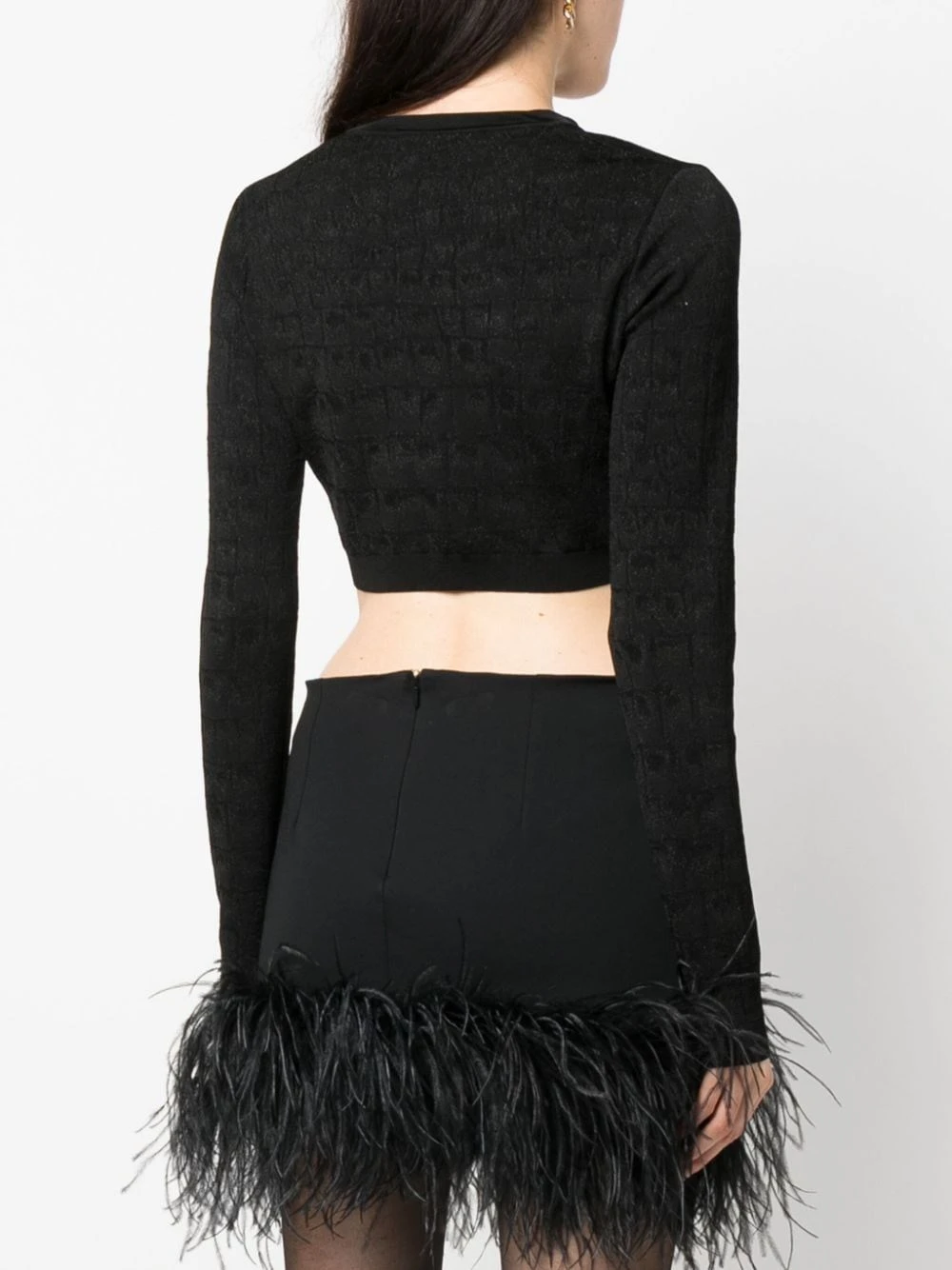 Versace `Crocodile` Knit Cropped Cardigan 7 Versace `Crocodile` Knit Cropped Cardigan - immagine 5