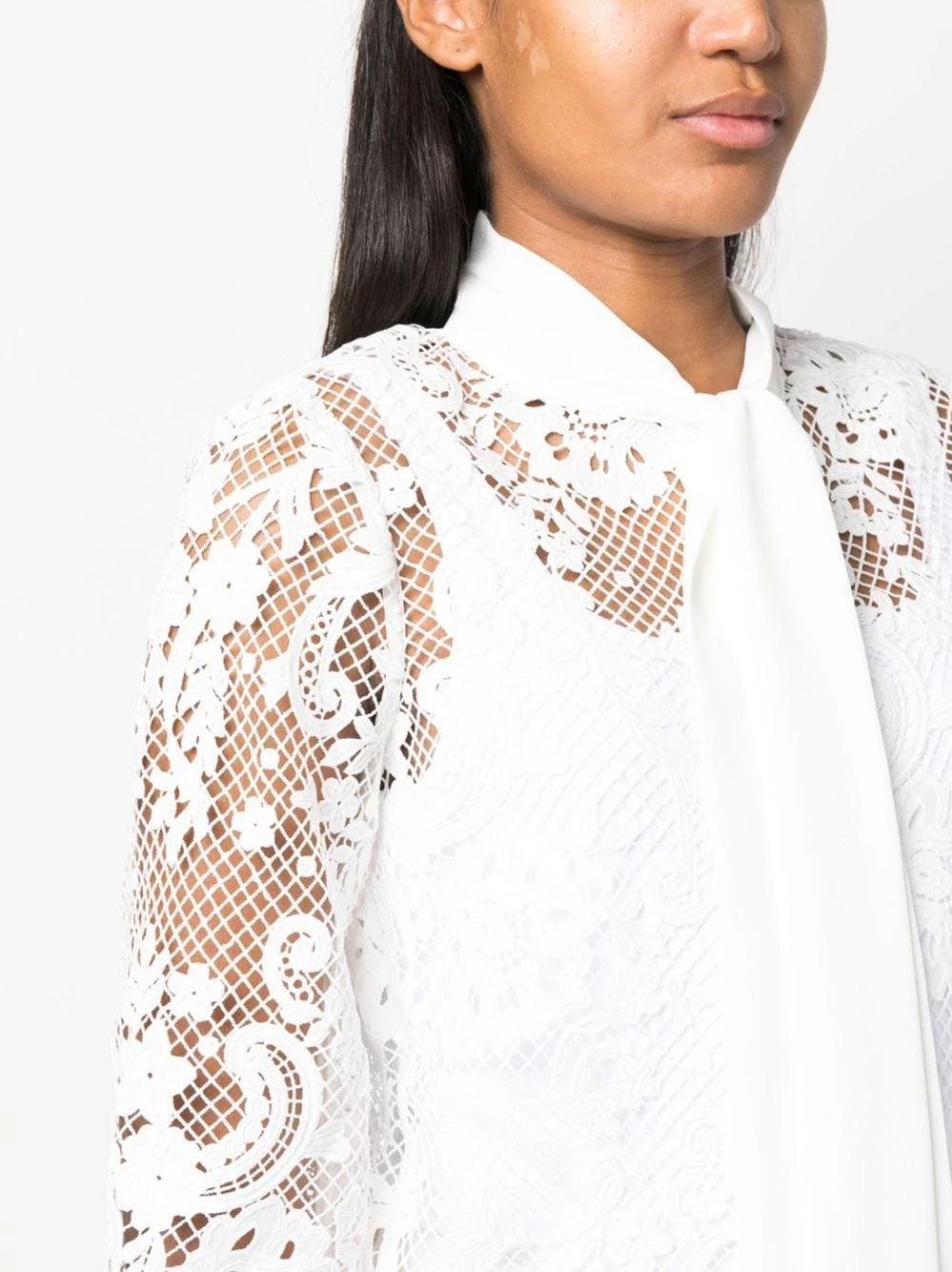 SELF PORTRAIT Camicia Pizzo Con Fiocco 6 SELF PORTRAIT Camicia Pizzo Con Fiocco - immagine 4