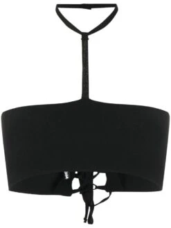 Top In Maglia Stretch Con Collo Halter