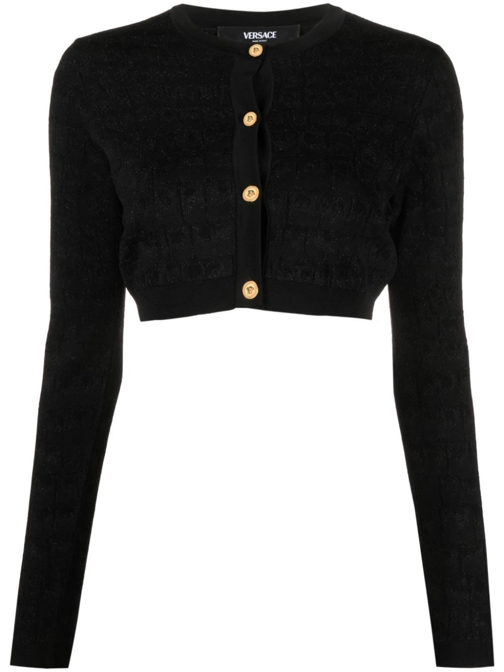 Versace `Crocodile` Knit Cropped Cardigan 3 Versace `Crocodile` Knit Cropped Cardigan