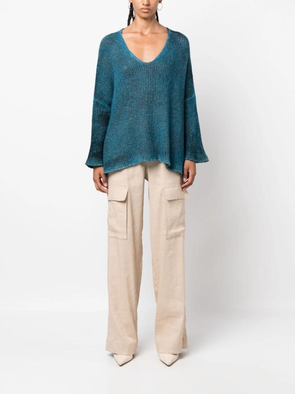 Maglione Leggero Oversize Con Scollo A V 4 Maglione Leggero Oversize Con Scollo A V - immagine 2