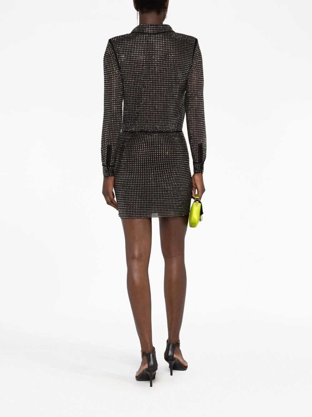 SELF PORTRAIT Mini Abito A Camicia Con Strass 9 SELF PORTRAIT Mini Abito A Camicia Con Strass - immagine 7