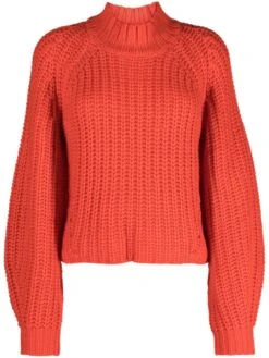 Twin Set Maglione Maxi Mock Neck In Maglia