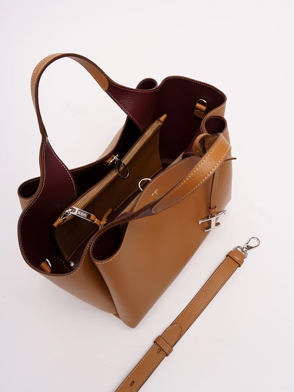 Tod's Borsa Mini In Pelle Con Manico Doppio Manico E Ciondolo 'T' 7 Tod's Borsa Mini In Pelle Con Manico Doppio Manico E Ciondolo 'T' - immagine 5