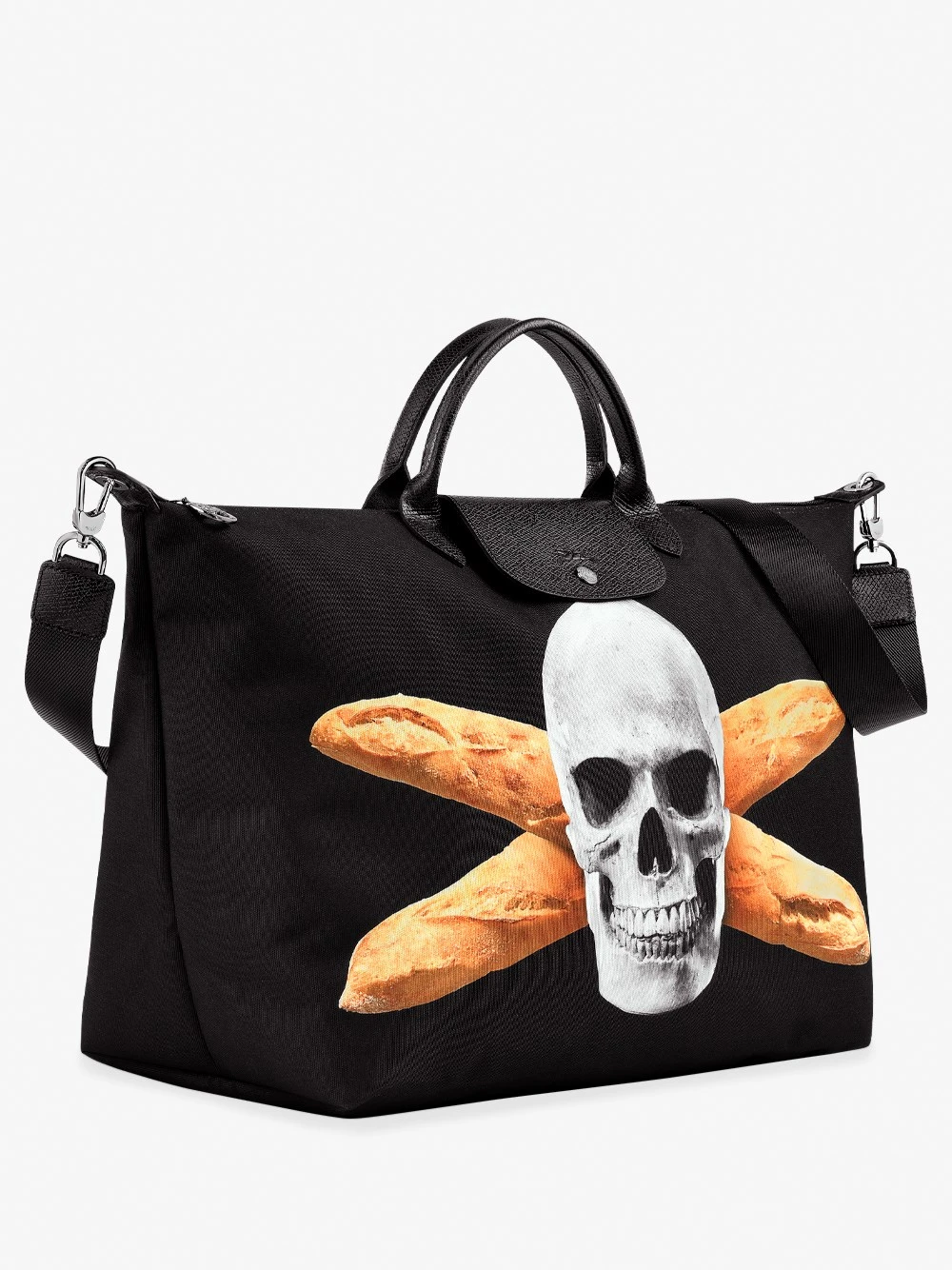 Longchamp Borsa Da Viaggio 'Long Bikini X ToiletPaper' 'Le Pliage Baguette' Unisex 5 Longchamp Borsa Da Viaggio 'Long Bikini X ToiletPaper' 'Le Pliage Baguette' Unisex - immagine 3