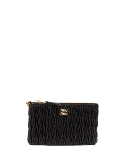 Miu Miu Pouch Piatto In Pelle