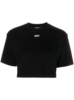Off-White T-shirt Cropped 'Off Stamp'