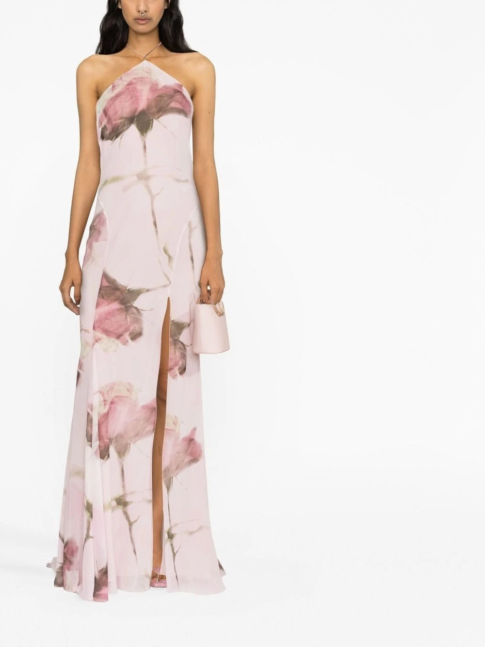 Blumarine Abito Lungo Con Stampa A Rose 4 Blumarine Abito Lungo Con Stampa A Rose - immagine 2