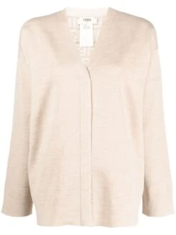 FENDI Cardigan In Doppia Lana 'FF