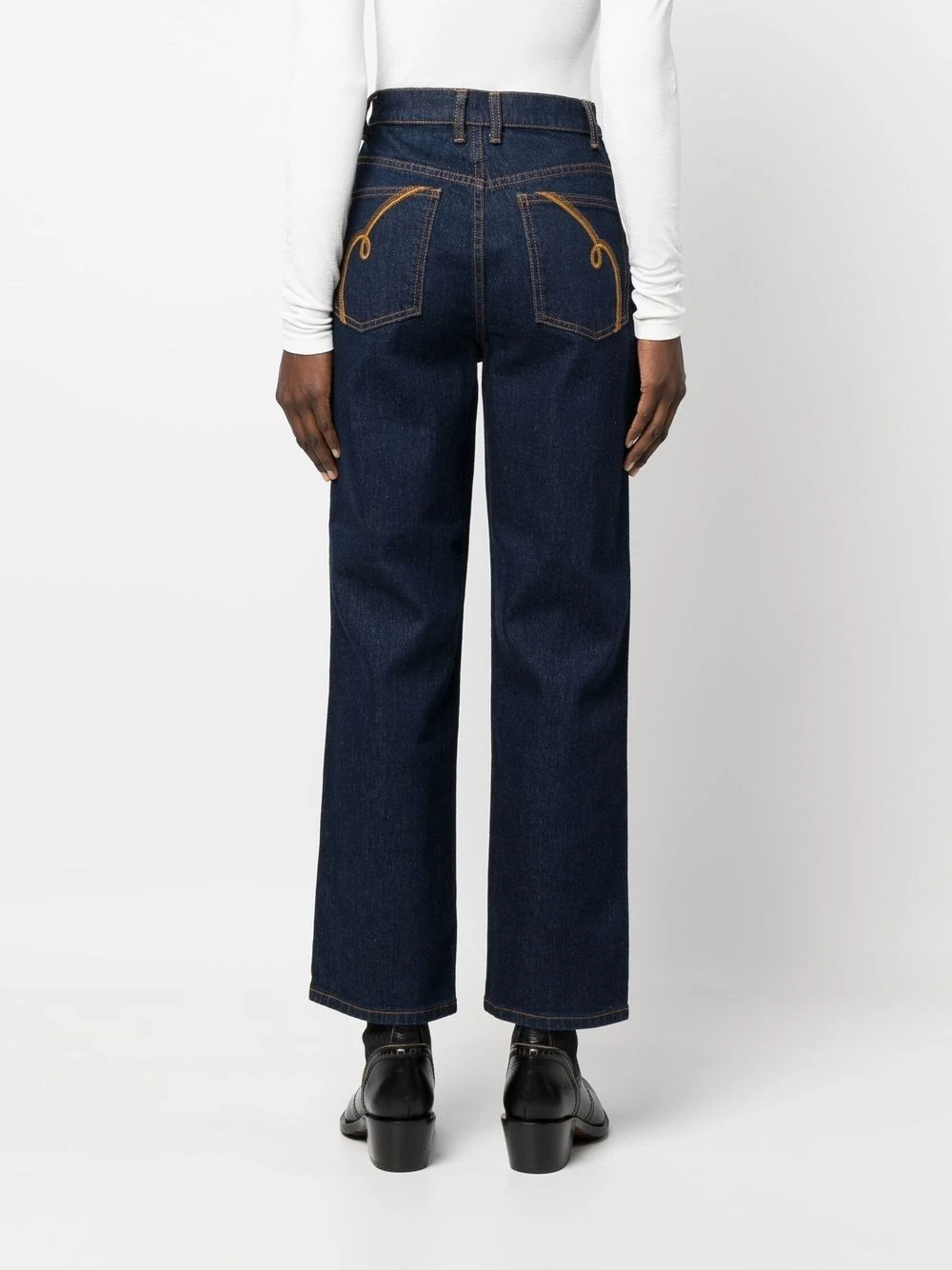 Tory Burch Jeans Straight A Vita Alta 5 Tory Burch Jeans Straight A Vita Alta - immagine 3