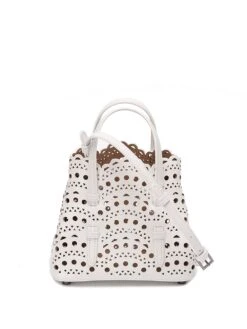 ALAIA Tote 'Mina 25' In Pelle 'Vienne Wave'