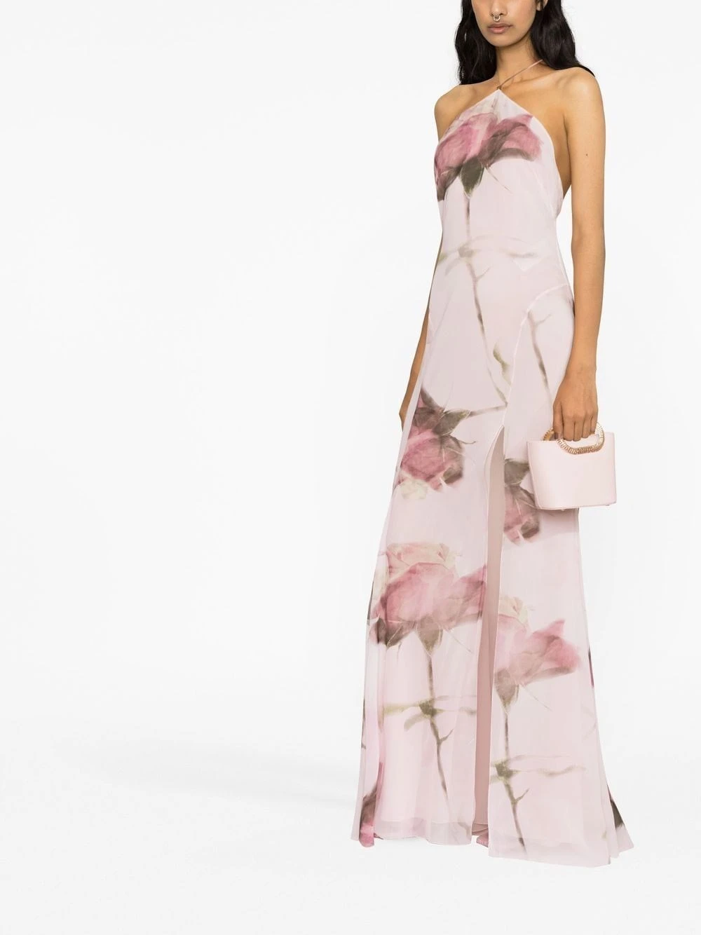 Blumarine Abito Lungo Con Stampa A Rose 6 Blumarine Abito Lungo Con Stampa A Rose - immagine 4