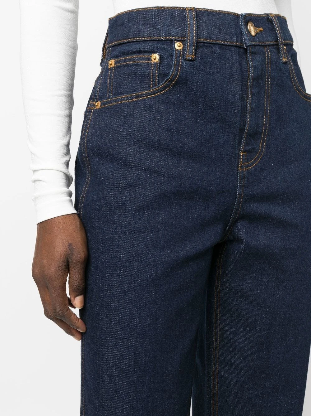 Tory Burch Jeans Straight A Vita Alta 7 Tory Burch Jeans Straight A Vita Alta - immagine 5