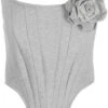 Top Bustier Con Dettaglio Fiore 3D -Negozio Di Abbigliamento Femminile 9e953e37 0cd1 4a9c b643 b39153020b7c