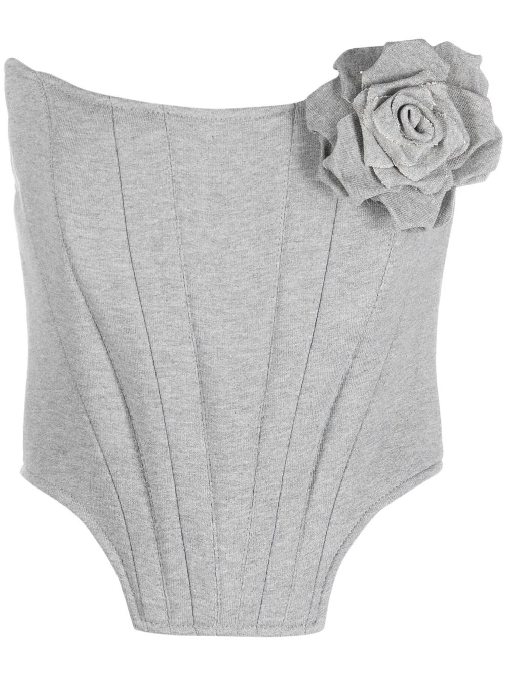 Top Bustier Con Dettaglio Fiore 3D 3 Top Bustier Con Dettaglio Fiore 3D