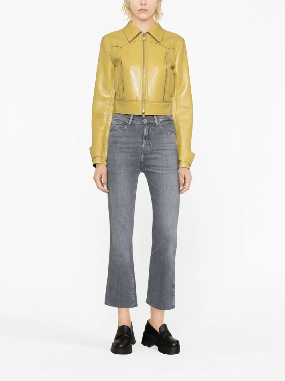 7 For All Mankind Jeans 'Hw Slim Kick Illusion Slim' Con Taglio Crudo 4 7 For All Mankind Jeans 'Hw Slim Kick Illusion Slim' Con Taglio Crudo - immagine 2