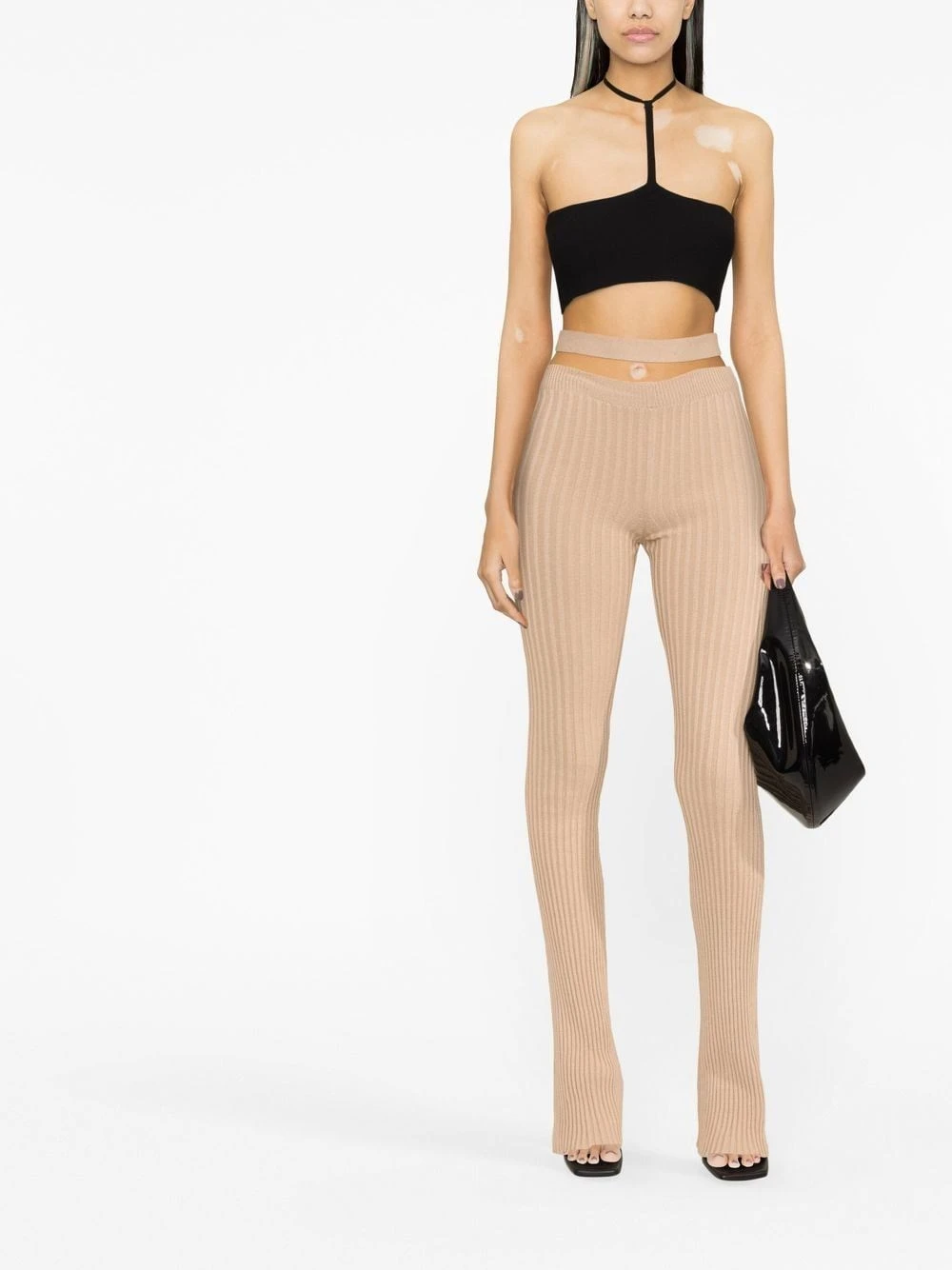 Top In Maglia Stretch Con Collo Halter 4 Top In Maglia Stretch Con Collo Halter - immagine 2