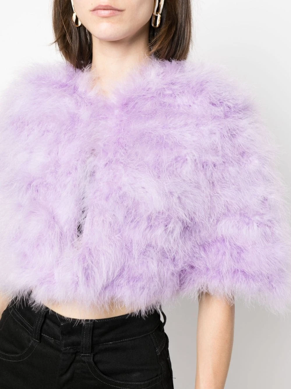 Twin Set Short Jacket With Feathers 6 Twin Set Short Jacket With Feathers - immagine 4