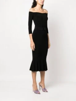 Norma Kamali Abito Midi Off Shoulder Fishtail -Negozio Di Abbigliamento Femminile d476a5e2 3c61 4f86 b080 2072d2c0c018