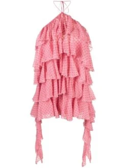 Negozio Di Abbigliamento Femminile 16 Blumarine Mini Abito Con Balze