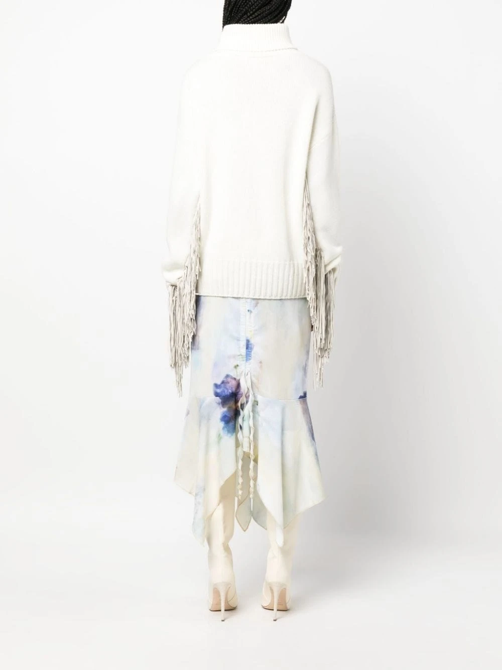 Maglione Boxy Frange A Collo Alto 6 Maglione Boxy Frange A Collo Alto - immagine 4