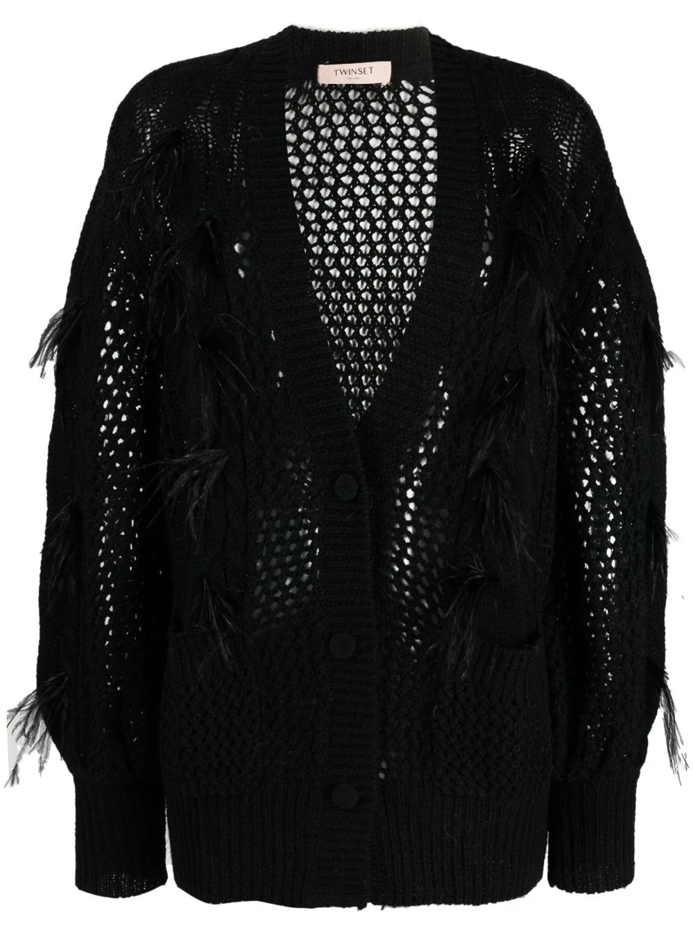 Twin Set Maxi Knitted Cardigan 3 Twin Set Maxi Knitted Cardigan