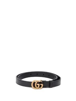 Gucci Thin Belt With Double G Buckle