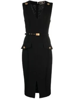Elisabetta Franchi Abito Midi Con Cintura