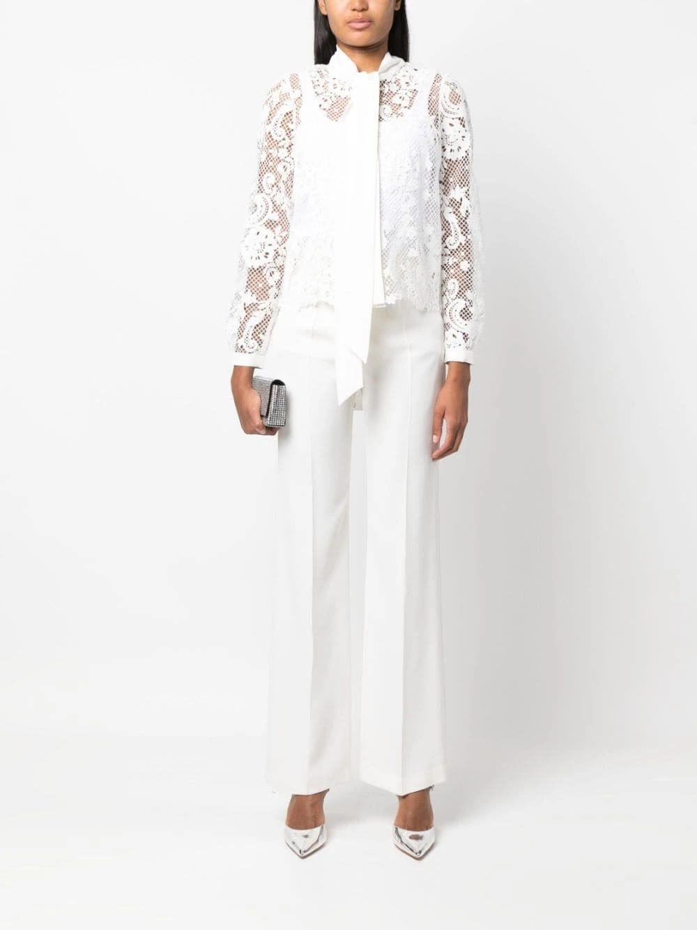 SELF PORTRAIT Camicia Pizzo Con Fiocco 4 SELF PORTRAIT Camicia Pizzo Con Fiocco - immagine 2