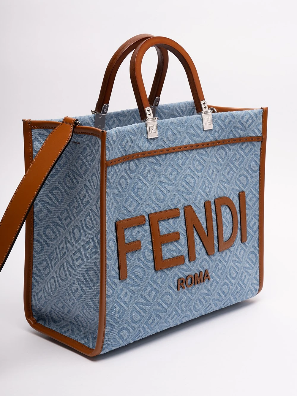 Borsa Tote In Denim 'Fendi Sunshine' 5 Borsa Tote In Denim 'Fendi Sunshine' - immagine 3