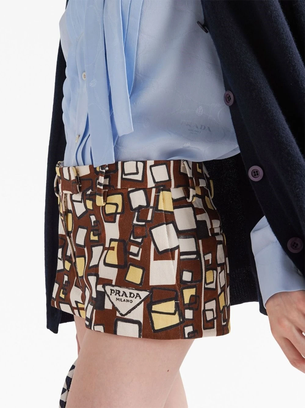 Prada Jacquard Crepe-de-Chine Shirt 6 Prada Jacquard Crepe-de-Chine Shirt - immagine 4