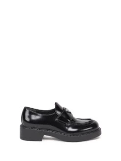 Prada Mocassino In Pelle Spazzolata 'Chocolate'