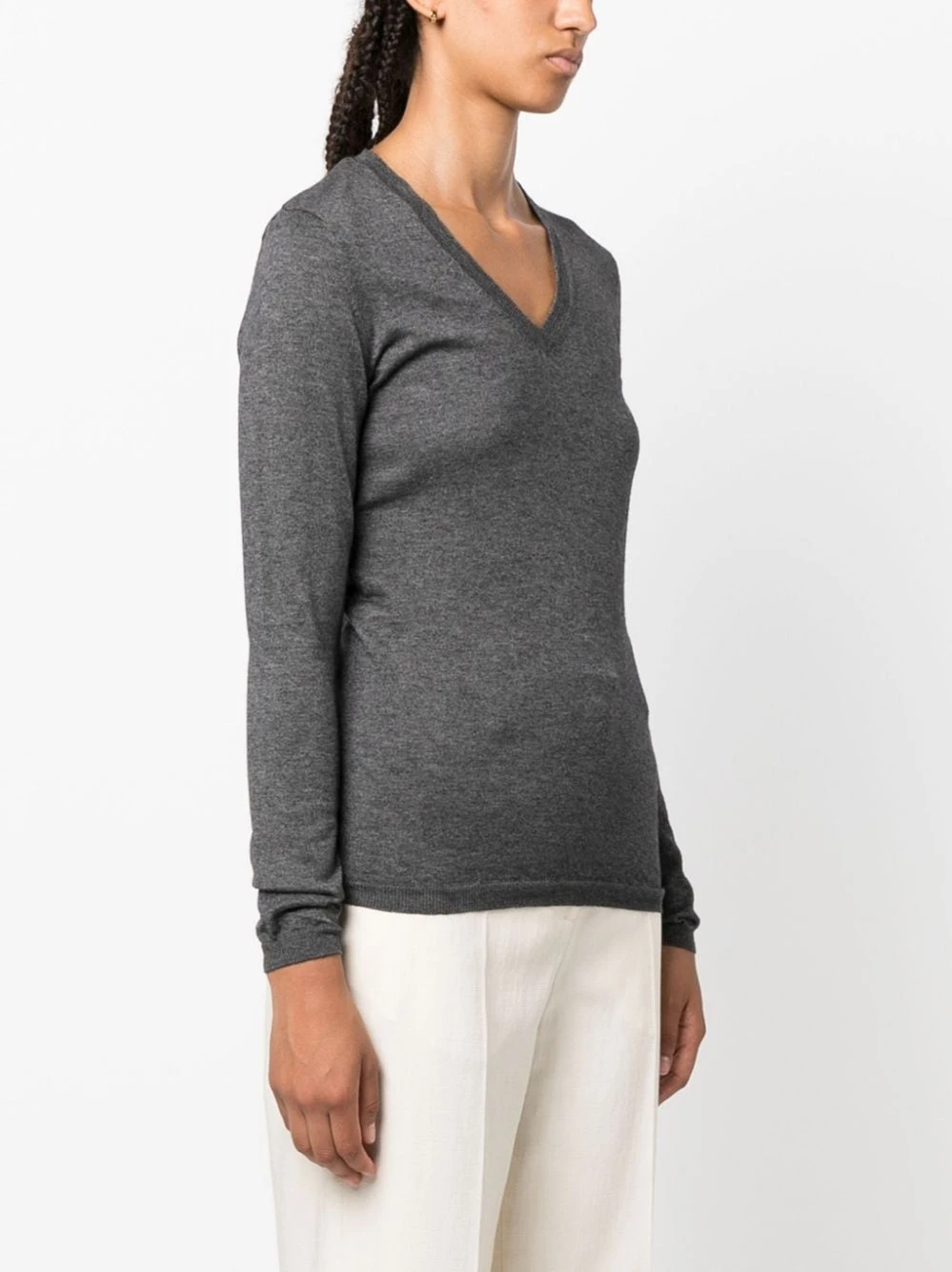 Maglione Slim Fit Con Scollo A V 7 Maglione Slim Fit Con Scollo A V - immagine 5