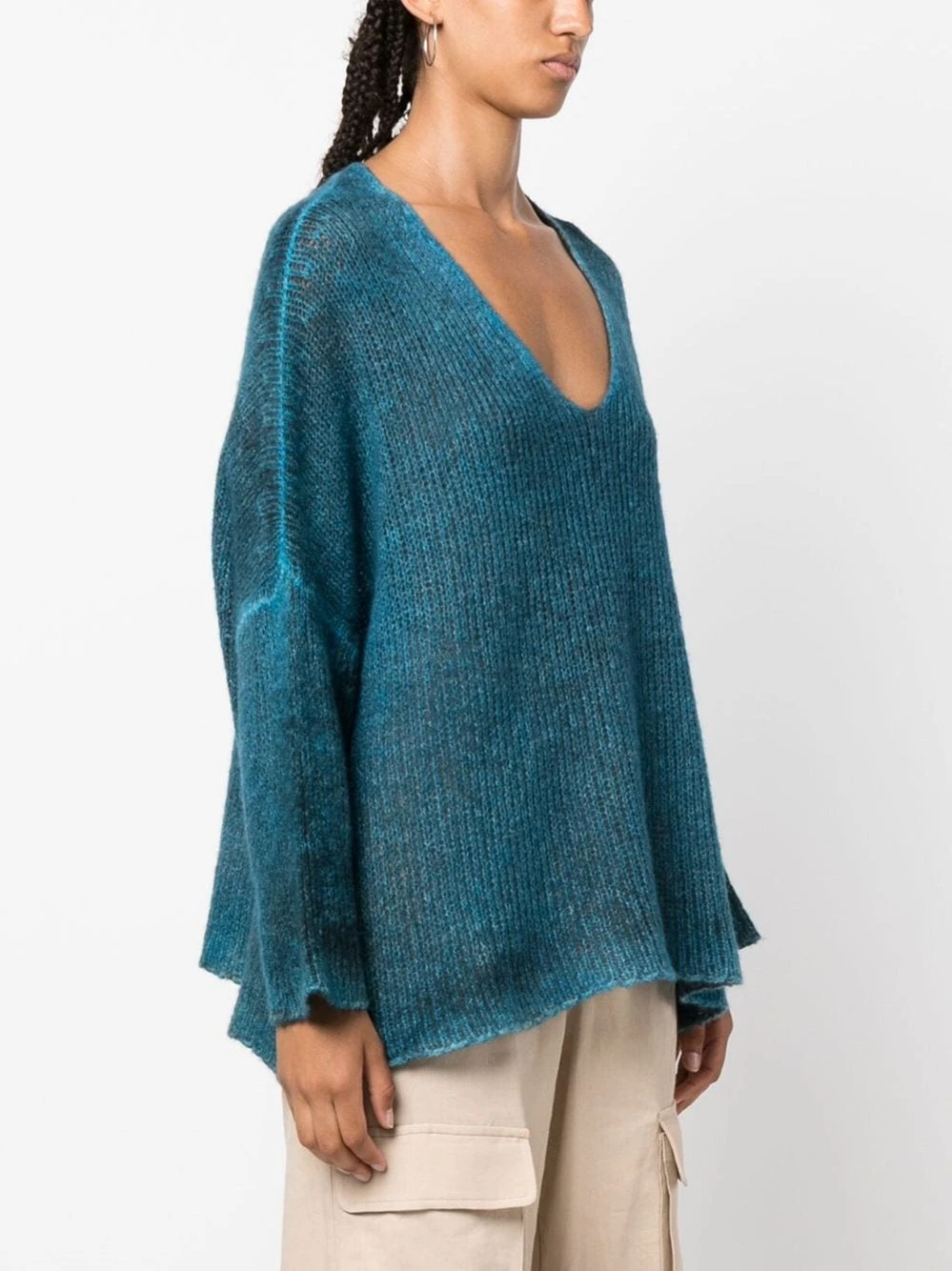 Maglione Leggero Oversize Con Scollo A V 5 Maglione Leggero Oversize Con Scollo A V - immagine 3