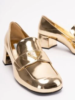 Prada Mocassini In Pelle Metallizzata -Negozio Di Abbigliamento Femminile fa533059 8e74 40ee bc0d 52183b1dd0c7