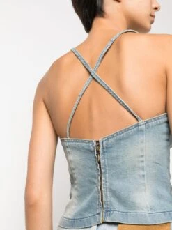 Blumarine Top In Denim -Negozio Di Abbigliamento Femminile fff1fae1 7a72 4ea4 b50b 70d4cc9e399a